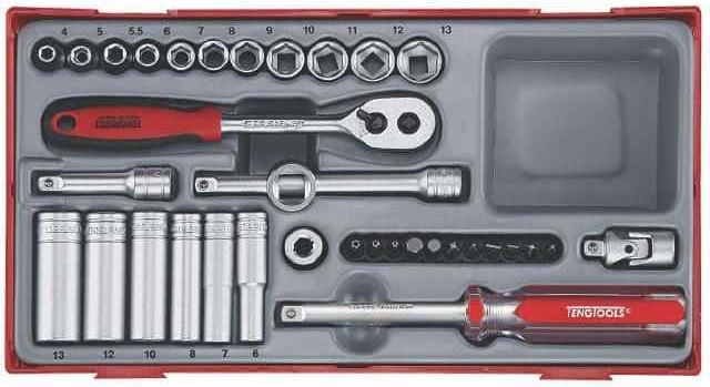 Tengtools Zestaw kluczy nasadowych z chwytem 1/4 TT1435 3490109 ...