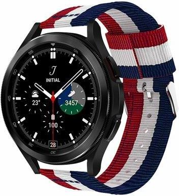 Tech-Protect Pasek Welling do Samsung Galaxy Watch 4 40/42/44/46mm Granatowo - czerwony