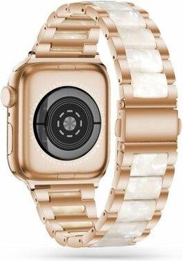 Tech-Protect Pasek Modern do Apple Watch 1/2/3/4/5/6/7/SE (38/40/41mm) Złoto - biały