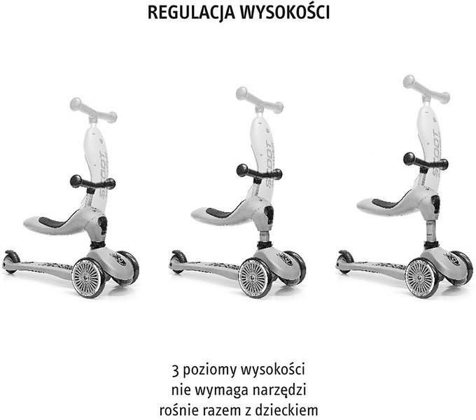 Scootandride Highwaykick 1 2w1 Jeździk i Hulajnoga 1-5 lat + Kask XXS-S Ash - zdjęcie 2 Scootandride Highwaykick 1 2w1 Jeździk i Hulajnoga 1-5 lat + Kask XXS-S Ash