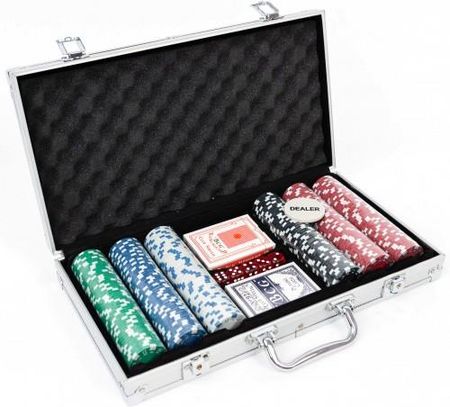 Cerlo Zestaw do pokera 300 żetonów w walizce KARTY TEXAS P300