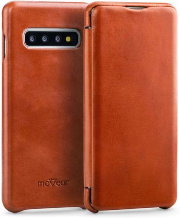 Movear Skórzane Etui Slim do Samsung Galaxy S20 | Elegancki Pokrowiec z klapką, book case | flipSide S Skóra Gładka, Czarny