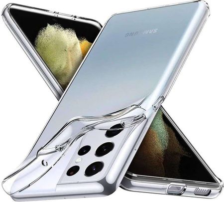 4Kom.Pl Etui obudowa case do Samsung Galaxy S21 Ultra silikonowe przezroczyste