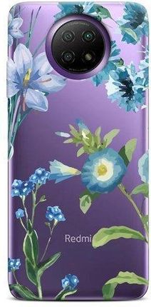 Casegadget Etui Nadruk Niebieskie Kwiaty Xiaomi Redmi Note 9 5G