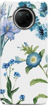 Casegadget Etui Nadruk Niebieskie Kwiaty Na Białym Xiaomi Redmi Note 9 Pro 5G