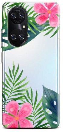 Casegadget Etui Nadruk Liście I Kwiaty Huawei P50 Pro