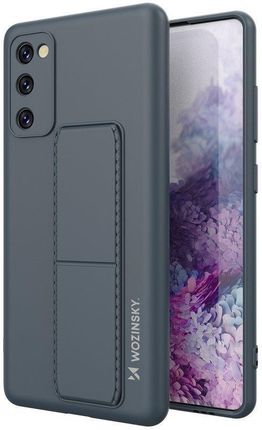 Wozinsky Kickstand Case elastyczne silikonowe etui z podstawką Samsung Galaxy A71 niebieski