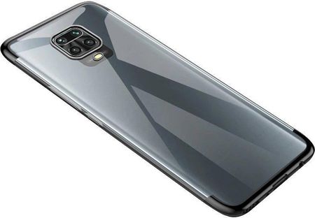 Clear Color case żelowy pokrowiec etui z metaliczną ramką Motorola Moto G9 Play czarny