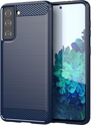 Carbon Case elastyczne etui pokrowiec Samsung Galaxy S21 FE niebieski