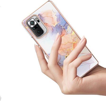 Etui ERBORD Slim do Xiaomi Redmi Note 10 Pro, Milky Way Marble/ White