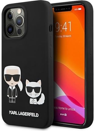 Karl Lagerfeld KLHCP13LSSKCK iPhone 13 Pro / 13 6,1" hardcase czarny/black Silicone Karl & Choupette