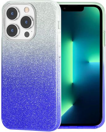 Etui Glitter Case do iPhone 13 Pro Max, Silver/Blue