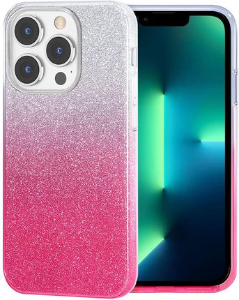 Etui Glitter Case do iPhone 13 Pro Max, Silver/Pink