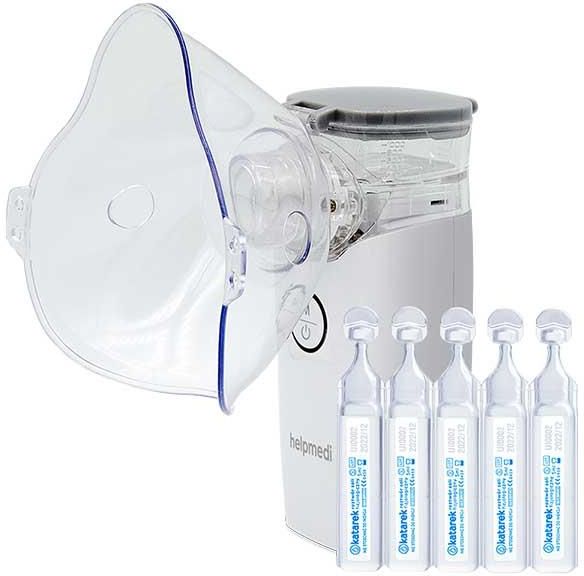 Helpmedi Nebucare Max Zestaw Do Nebulizacji (Nebulizator + Sól Fizjologiczna) - zdjęcie 1 Helpmedi Nebucare Max Zestaw Do Nebulizacji (Nebulizator + Sól Fizjologiczna)