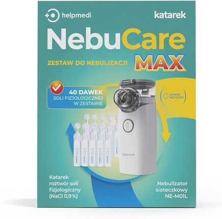 Helpmedi Nebucare Max Zestaw Do Nebulizacji (Nebulizator + Sól Fizjologiczna)