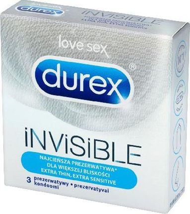 Durex Prezerwatywy Invisible Extra Sensitive 3Szt