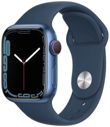 Apple Watch Series 7 Cellular Koperta 41 mm z aluminium w kolorze  niebieskim z paskiem sportowym w kolorze niebieskim (MKHU3WB/A)