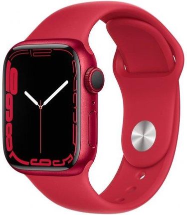 Apple Watch Series 7 Koperta 41 mm z aluminium w kolorze PRODUCTRED z paskiem sportowym w kolorze PRODUCTRED (MKN23WB/A)
