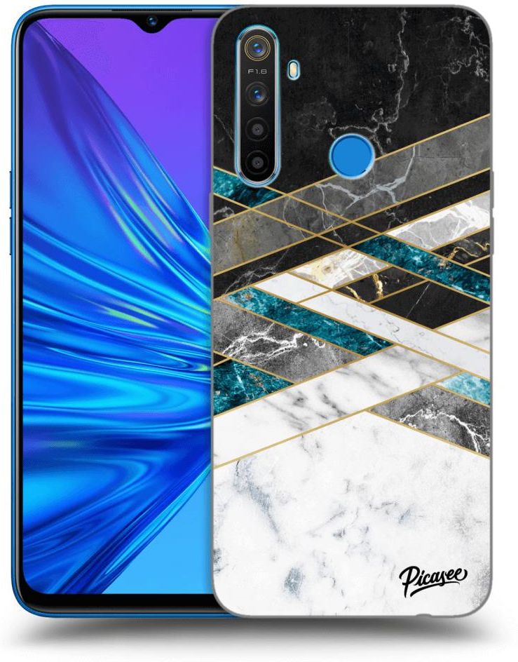 ULTIMATE CASE pro Realme 5 Black & White geometry Etui na telefon