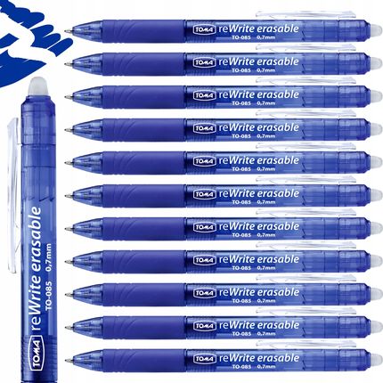 Toma Długopis Automatyczny Wymazywalny Niebieski 12 Szt
