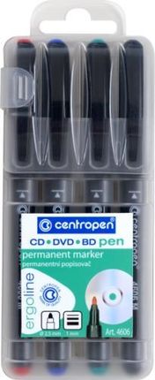 Micromedia Marker Centropen Cd/Dvd/BdPen 4606 4 Kolory 1Mm