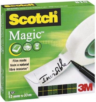 Micromedia Taśma Klejąca Scotch Magic 810 Matowa W Pudełku 12X33M