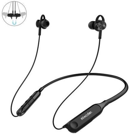 Mixcder wodoodporne IPX5 sportowe bezprzewodowe słuchawki Bluetooth 5.0 ANC (aktywna redukcja szumów) czarny (RX)