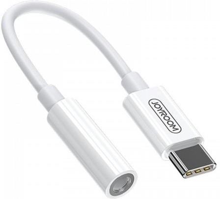 Joyroom adapter przejściówka słuchawek 3,5 mm mini jack (żeński) - USB Typ C (męski) biały (SH-C1)