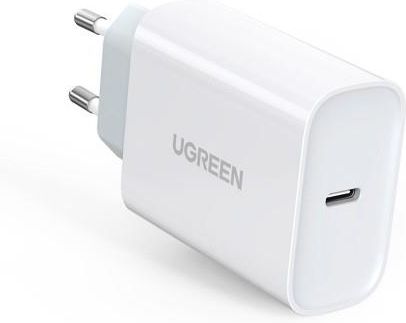 Ugreen szybka ładowarka sieciowa USB Typ C Power Delivery 30 W Quick Charge 4.0 biały (70161)