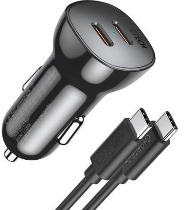 Choetech ładowarka samochodowa 2x USB Typ C Quick Charge Power Delivery 40W FCP AFC czarny (TC0008)
