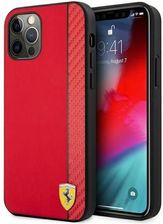 Ferrari FESAXHCP12LRE iPhone 12 Pro Max 6,7` czerwony/red hardcase On Track Carbon Stripe