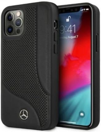 Mercedes MEHCP12LCDOBK iPhone 12 Pro Max 6,7` czarny/black hardcase Leather Perforated Area