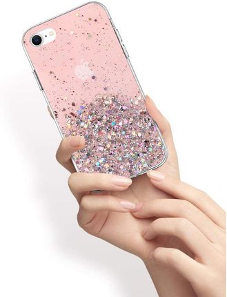 Etui Brokat do iPhone 7/8/SE 2020, Pink