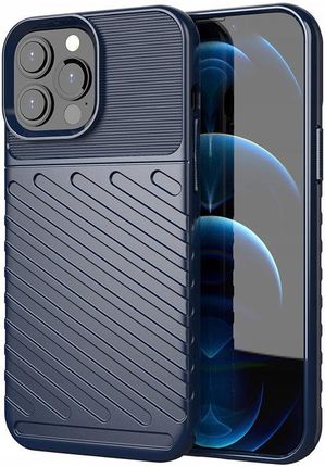 Thunder Case elastyczne pancerne etui pokrowiec iPhone 13 Pro Max niebieski