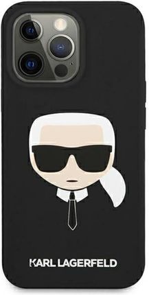 Karl Lagerfeld Liquid Silicone Ikonik Karl`s Head - Etui iPhone 13 Mini (czarny)