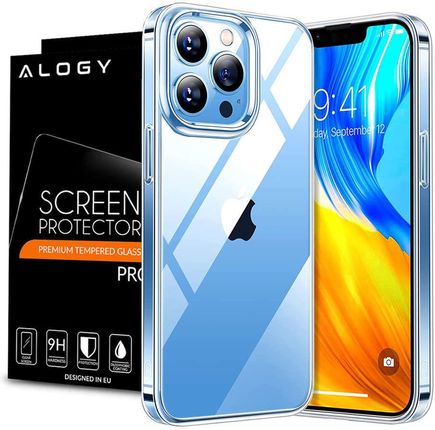 Etui silikonowe Alogy obudowa case do Apple iPhone 13 Pro Max 6.7 przezroczyste + Szkło