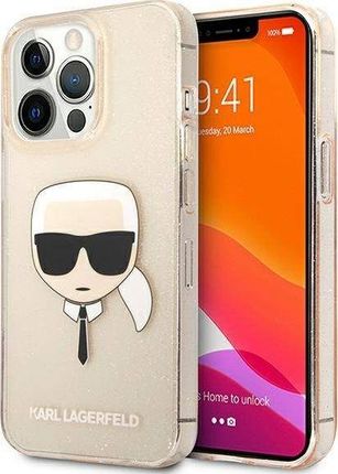 Karl Lagerfeld Karl Lagerfeld KLHCP13LKHTUGLGO iPhone 13 Pro / 13 6,1" złoty/gold hardcase Glitter Karl`s Head