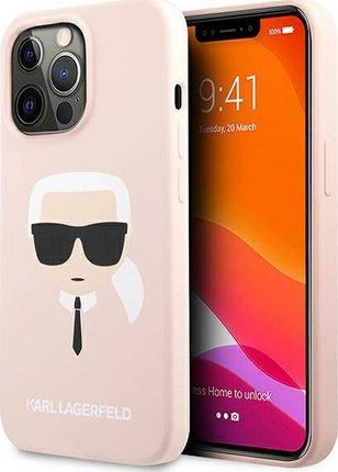 Karl Lagerfeld Karl Lagerfeld KLHCP13LSLKHLP iPhone 13 Pro / 13 6,1" jasnoróżowy/light pink hardcase Silicone Karl`s Head