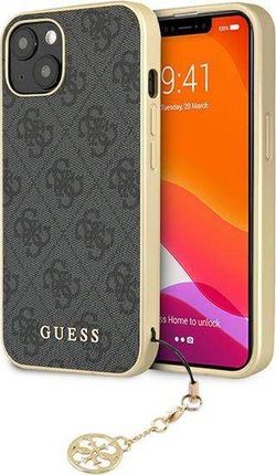 Guess Guess GUHCP13MGF4GGR iPhone 13 6,1" szary/grey hardcase 4G Charms Collection