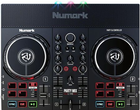 Numark Party Mix Live Kontroler Dj Usb Led Przenośna Konsola Z Głośnikami