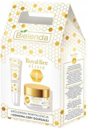 Bielenda Zestaw Royal Bee Elixir 40+ Intesywnie nawilżający krem 40+ 50ml + Silnie ujędrniający krem pod oczy 15ml