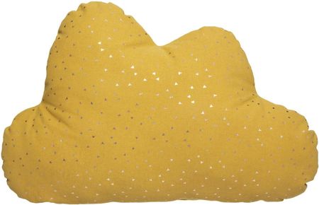 Poduszka Dekoracyjna W Kształcie Chmurki Żółta Bawełna 28 X 45cm 