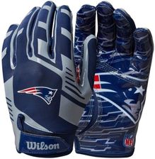 Wilson Youth Nfl Stretch Fit Receivers Gloves New England Patriots