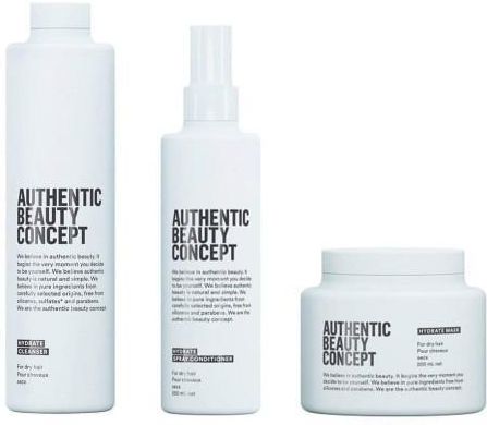 Authentic Beauty Concept Hydrate zestaw nawilżający | szampon, odżywka bez spłukiwania, maska