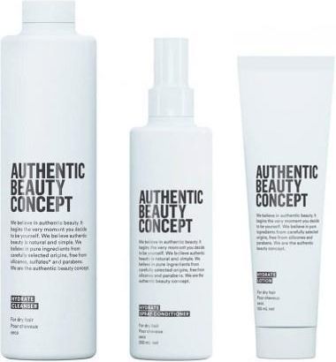 Authentic Beauty Concept Hydrate szybka pielęgnacja nawilżająca szampon, odżywka bez spłukiwania, balsam