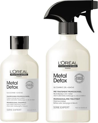 Loreal Professionnel  Metal Detox | Zestaw: szampon neutralizujący metale do stosowania po farbowaniu 300ml + spray