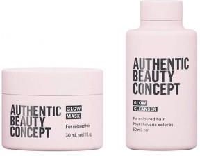 Authentic Beauty Concept Glow zestaw nabłyszczający | szampon 50ml, maska 30ml