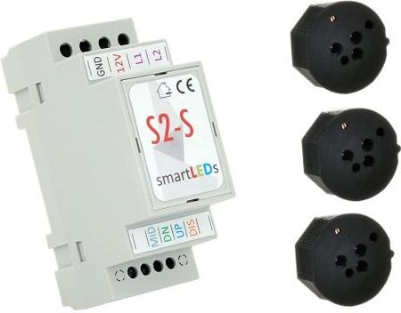 ELED - Sterownik schodowy LED S2-S (Standard) z 3 czujnikami ruchu - zestaw do schodów z półpiętrem