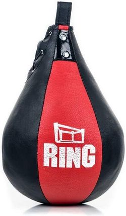 Skórzana gruszka bokserska Ring Sport, Czarno-czerwona, 2 kg, Mała