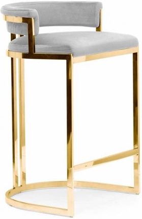 Furfur Furniture Hoker Luksi Art Deco Velvet Złota Nóżka 68Cm 6304